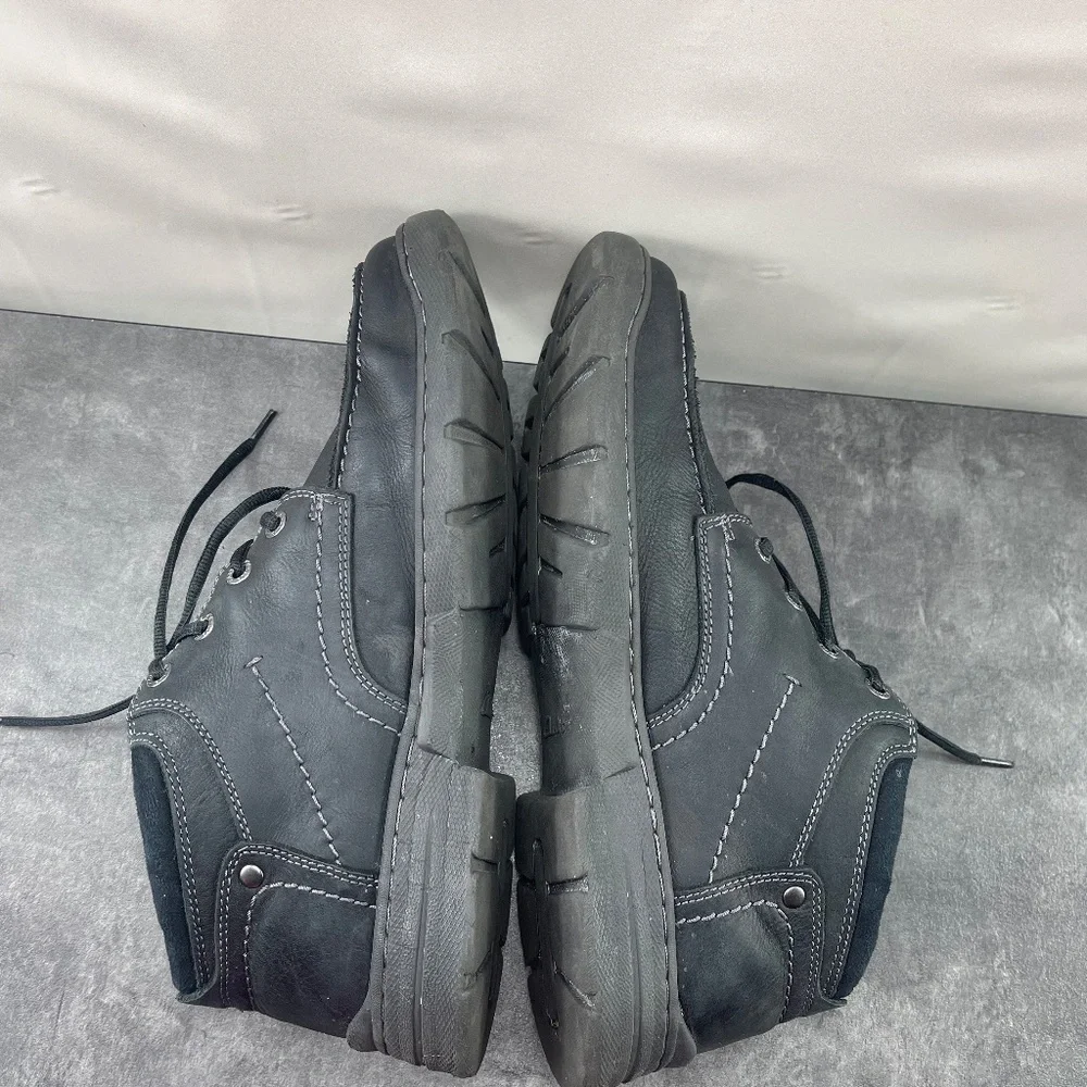 Clarks‎ Men's Shoes Black 9.5 M Leather Lace Up Comfort Ankle Chukka Boots